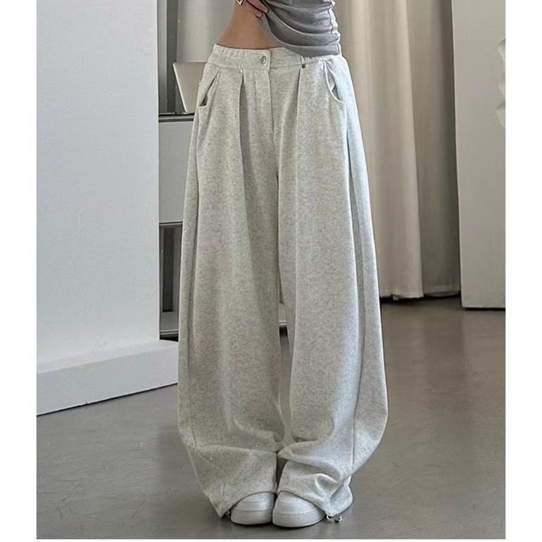 American Retro Sports Pants, Sweatpants, Men's And Women's Spring Lazy Drape Mopping Trousers, Loose And Versatile Wide-Leg Casual Pants