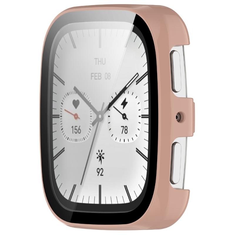 Smartwatch Cover Shell Case with Tempered Glass Film for Active 2 Square Screen Protector Film Cover Scratchproof Case