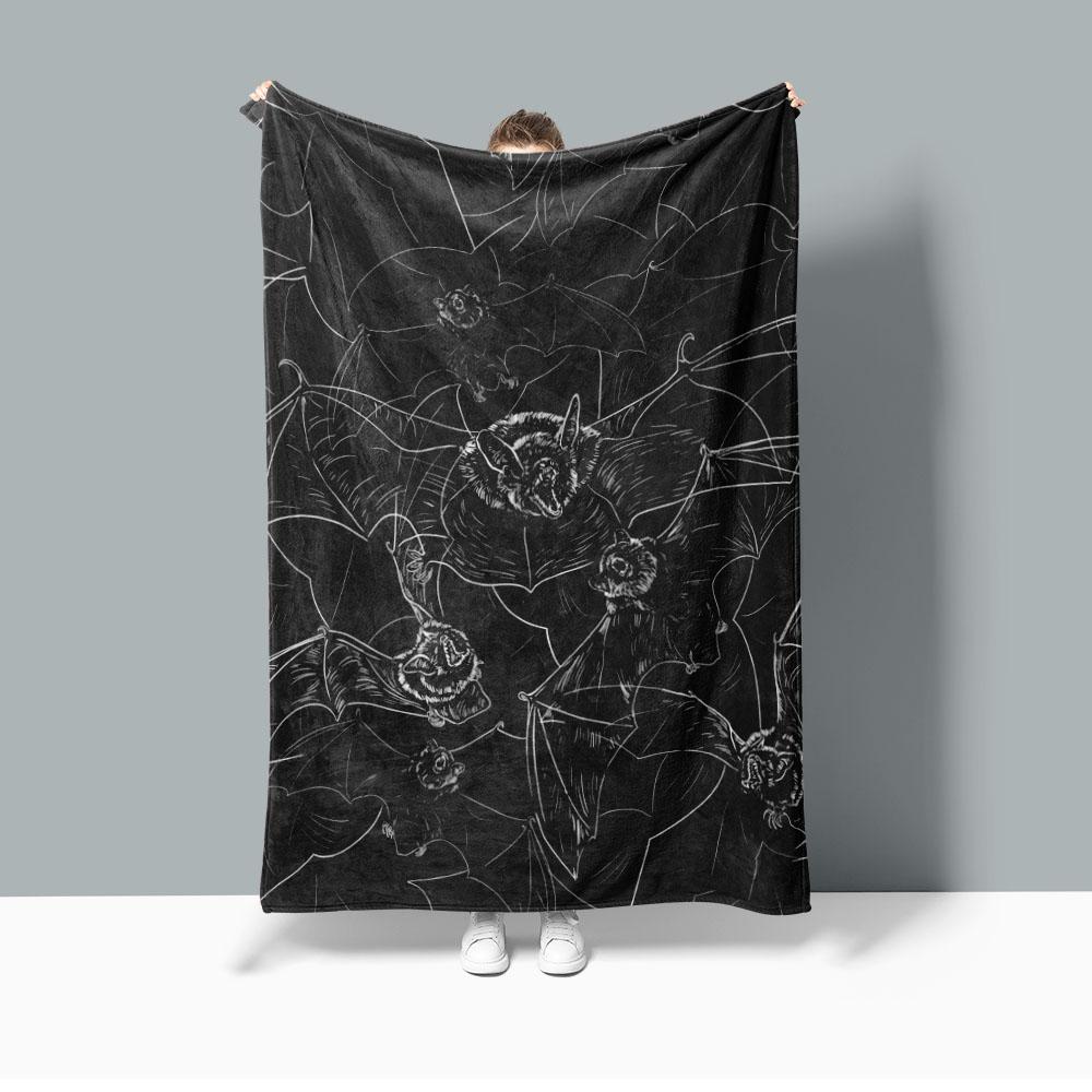 Haunted Mansions  Super Thick Vantage Purple Blanket Wearable Fleece Warm Blanket Cartoon Bedspread Comtom Acceptable