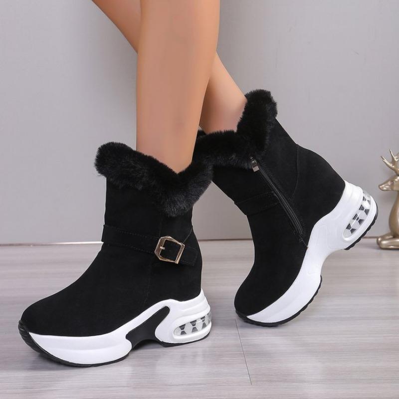 Large-sized Shoes Snow Boots Thickened and Warm Mid-calf Snow Boots Cotton Boots