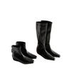 Cowhide Version~ Retro Inner Height-increasing Knight Boots Women's Head Slope Heel Western Boots Stacking Boots Versatile Medium Boots