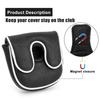 Mallet Putter Head Cover Black Style Magnetic Closure Compatible with LAB DF3 Putter Made of Premium PU Leather