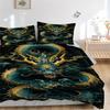 3pcs Dragon Art Duvet Cover Set, Cover For Bedroom Guest Room (1 Duvet Cover + 2 Pillowcase, Without Quilt),  yy250922214