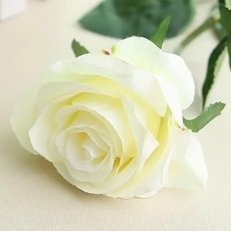 1Pc Artificial Fakes Flower Simulation High Quality Flannel Rose Flower Head Flores Wedding Rose Bouquet DIY Home Decoration