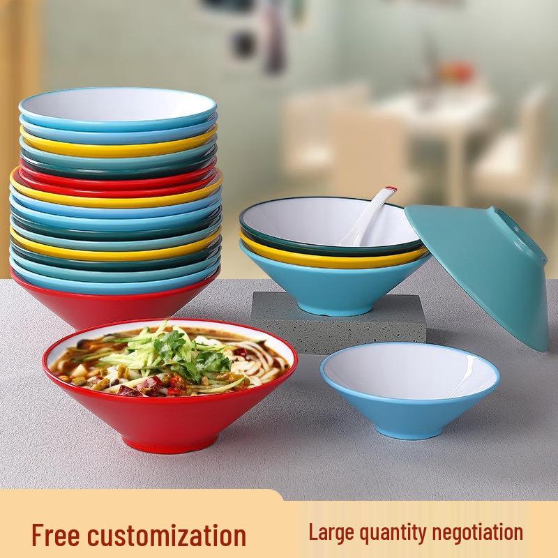 Nordic Style 7-inch Melamine Soup Bowls, 2-Pack