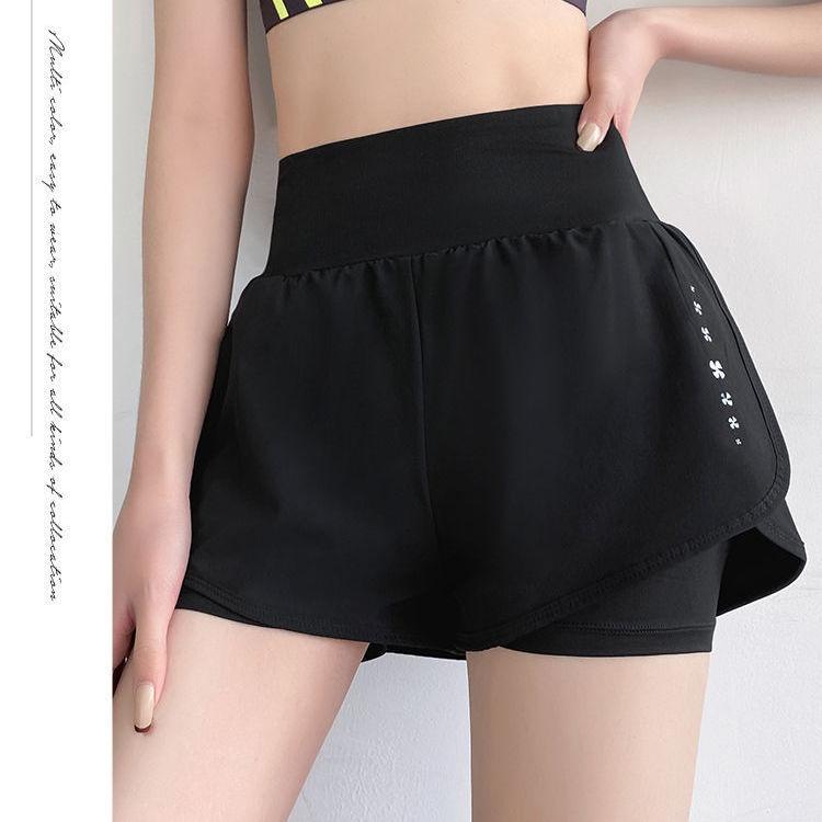 

Хорошее качество, быстросохнущие дышащие тонкие спортивные шорты с защитой от воздействия, высокая талия, бег, йога L чёрный