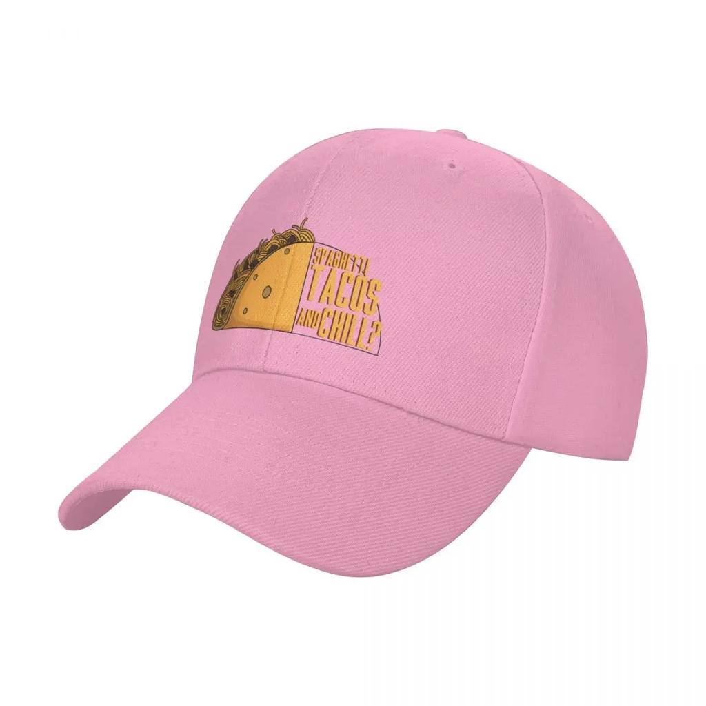 Tacos and Chill Baseball Cap Foam Party Hat Trucker Streetwear Womens Golf Clothing Mens