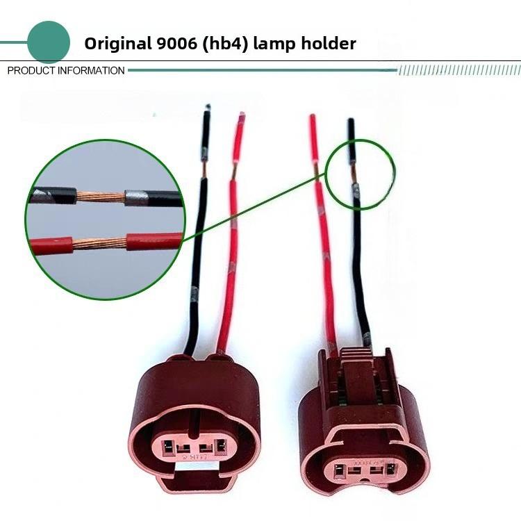 

2Pcs for Lexus Toyota Auris Headlight Bulb Socket HIR2 Wiring Connector Plug Adapter 9006 9012 HB3/HB4 9005 OE#9098011659