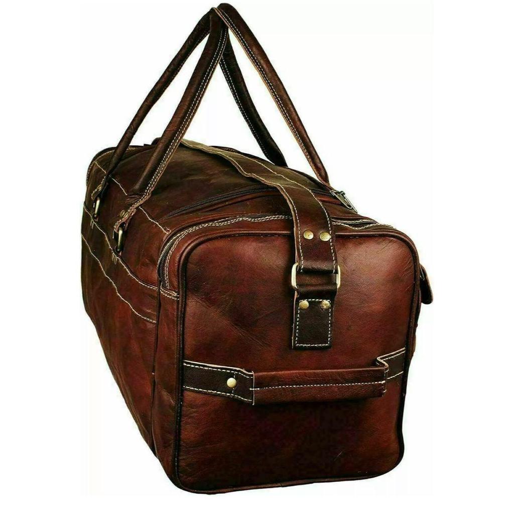 Kožená taška Duffle Bag Kožená taška na zavazadla Cestovní taška na víkend přes noc