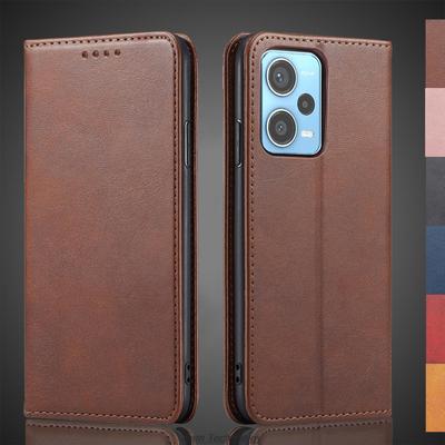 Magnetisk attraktion Läderfodral för Xiaomi Redmi Note 12 Pro Plus Note12 4G 5G Global Hölster Plånbok Flipskydd Fundas Coque