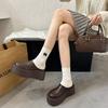 Black bag head half slippers women's outer wear 2025 spring and autumn new thick-soled lazy Muller shoes height-increasing shorty music shoes