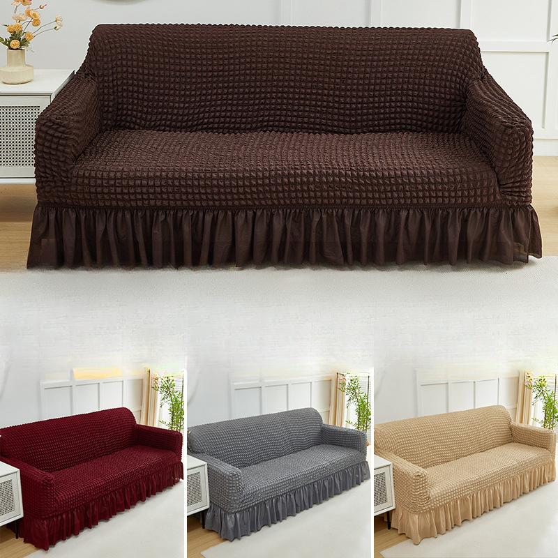 Легкий Роскошный Сирсакер Универсальный Чехол для Дивана Ленивый Высокоэластичный Чехол для Дивана Всевключающий Защита от Царапин Кошек Универсальный Нескользящий На Все Сезоны Single seat 90-140cm range
