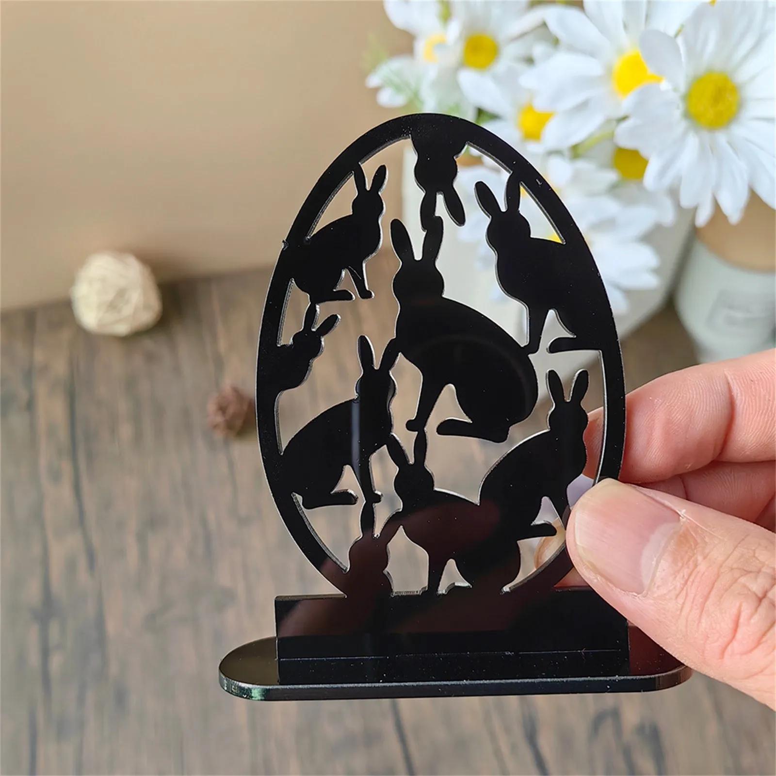 

Великодній Декоративний Орнамент Акриловий Кролик Яйця Великодні Яйця Дзеркальний Настільний Святкова Прикраса Домашній Декор Різдвяна Прикраса Оптом One Size