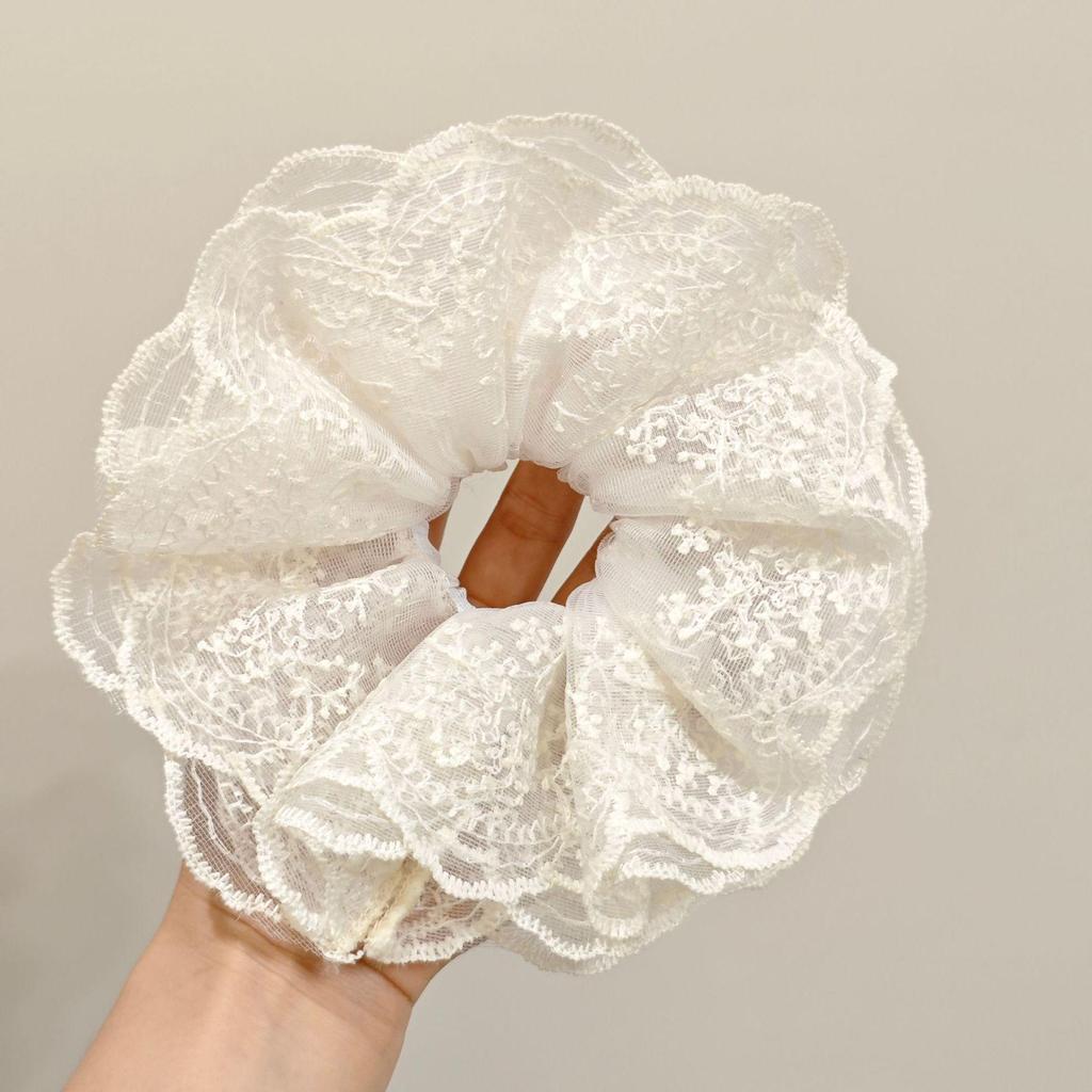 2026 Multi-Layer Lace Scrunchie: Elegant Korean-Style Hair Accessory for Women