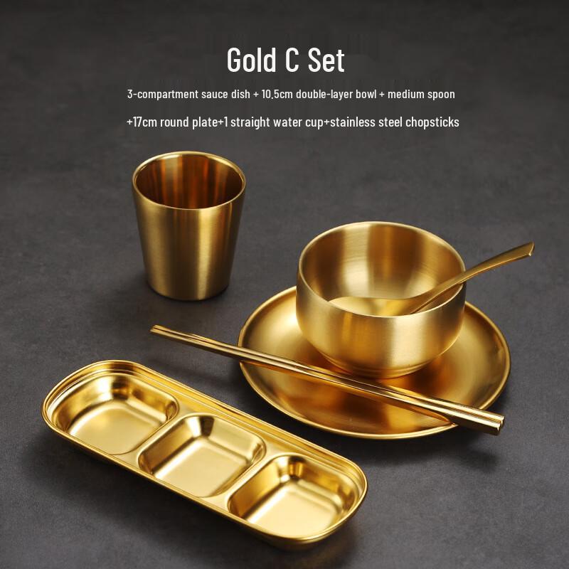 Jingboli Korean Style Stainless Steel BBQ Cutlery Set