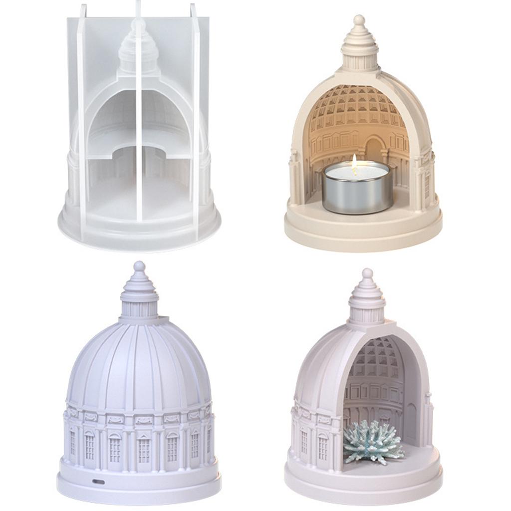 Multipurpose Sturdy Silicone Castles Candle Holder Mould Set Portable for Resin Plaster Craft Supplies Assorted Sizes