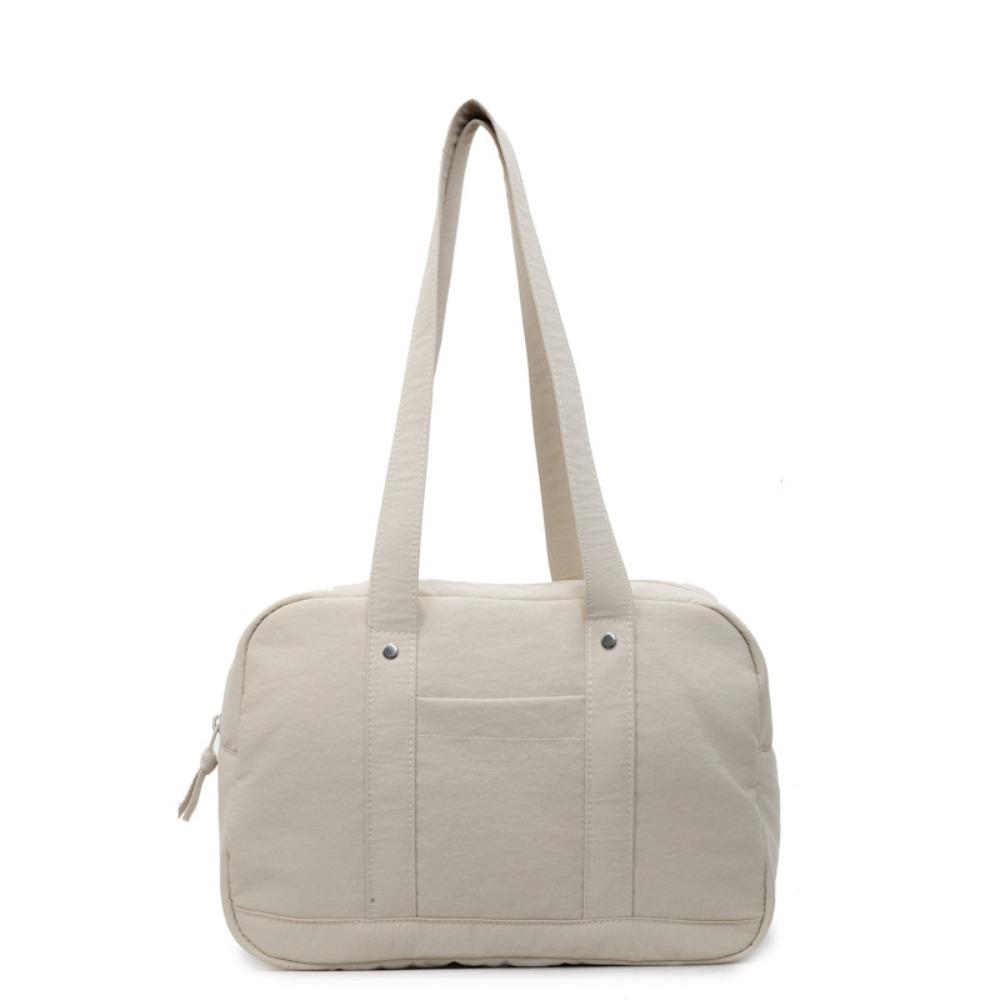 Solid Color Women Shoulder Bag Korean Style Simple Tote Bag Simple Casual Underarm Bag  Girls