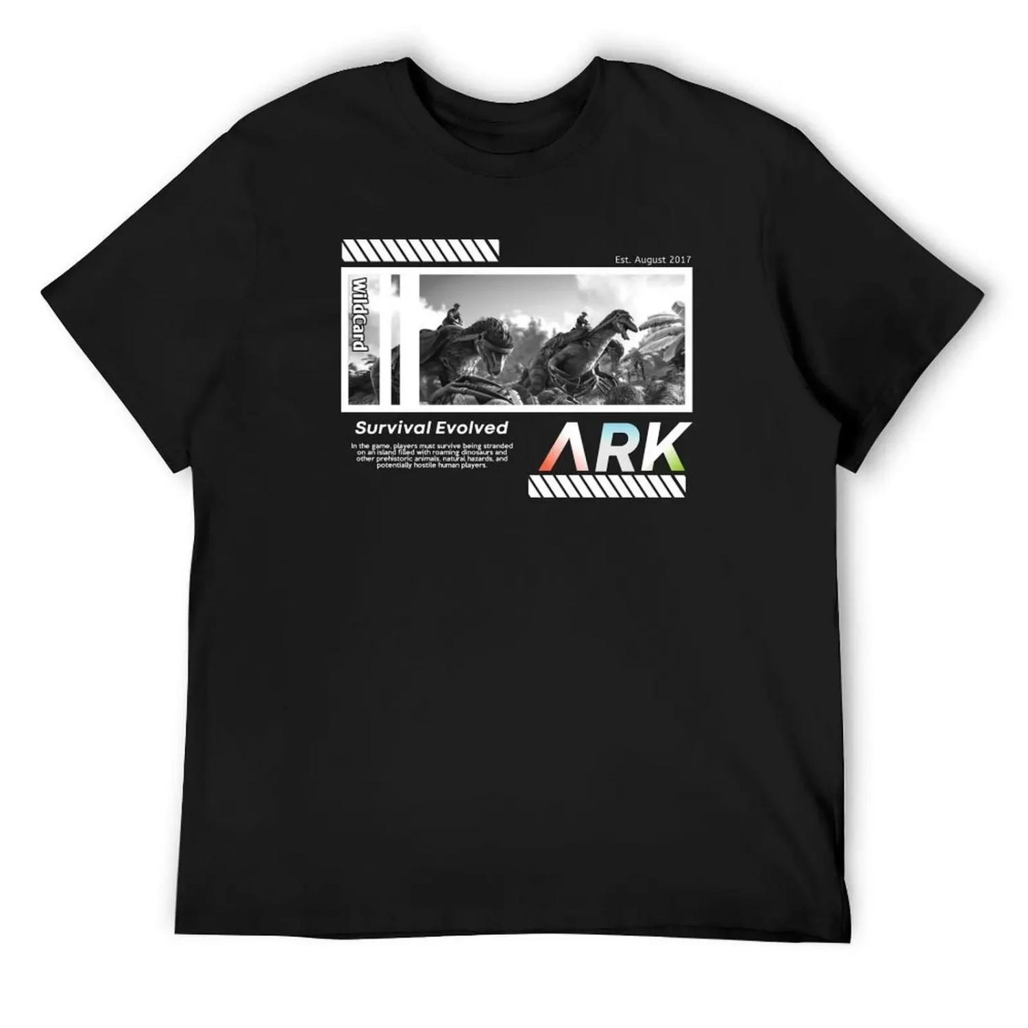 

ARK Survival Evolved Футболка Простого Дизайна Футболки мужские корейская мода affliction shirts Мужская одежда S чёрный