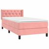 3131110 vidaXL Divan Bed and Mattress Pink 80x200 Cm Velvet