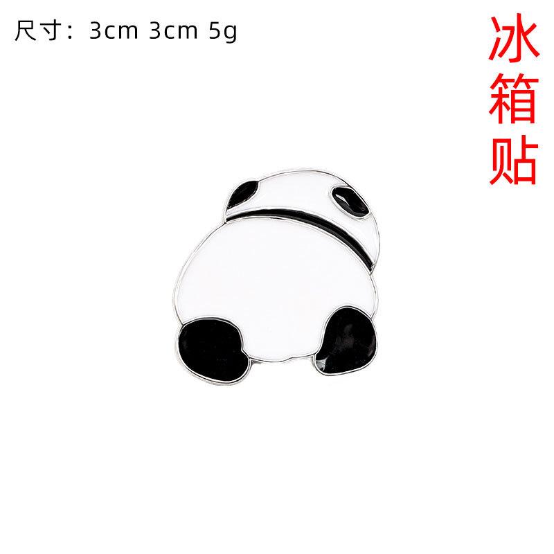 Cute Internet celebrity panda refrigerator sticker magnet flower Sichuan travel souvenir zinc dripping oil decoration