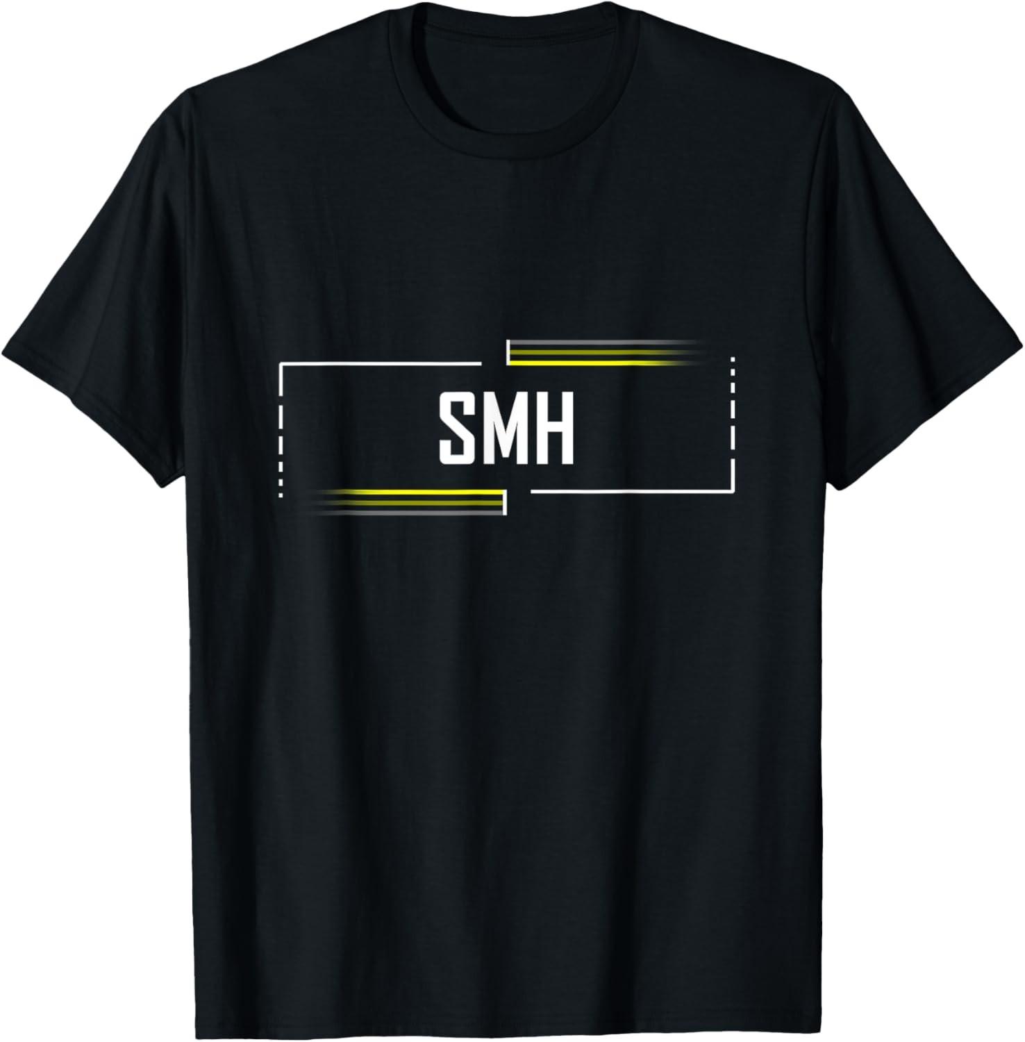 SMH Meme Shirt Funny Saying Teens Gen Z Slang T-Shirt S разноцветный