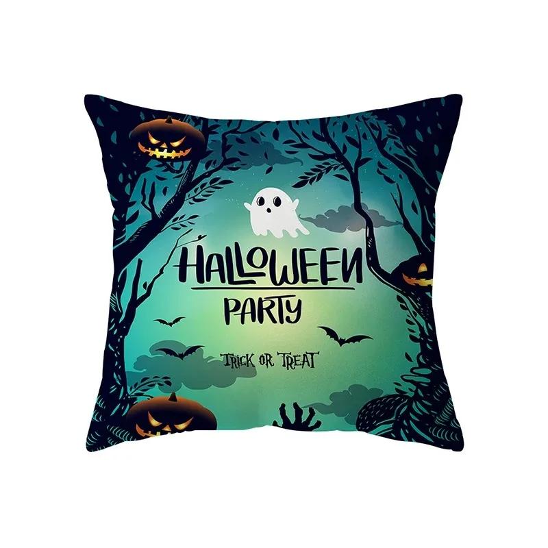 Decorative Halloween Themed Pillowcase, Haunted House, Office, Living Room, Sofa, Car
