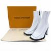 Excellent LOUIS VUITTON Ankle boots Berlin Line white leather Women 37 Used