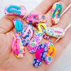 8Pcs New Cute Mini Soft Pottery Beach Shoes Figurine Crafts Flatback Cabochon Ornament Jewelry Making Hairwear Accessories
