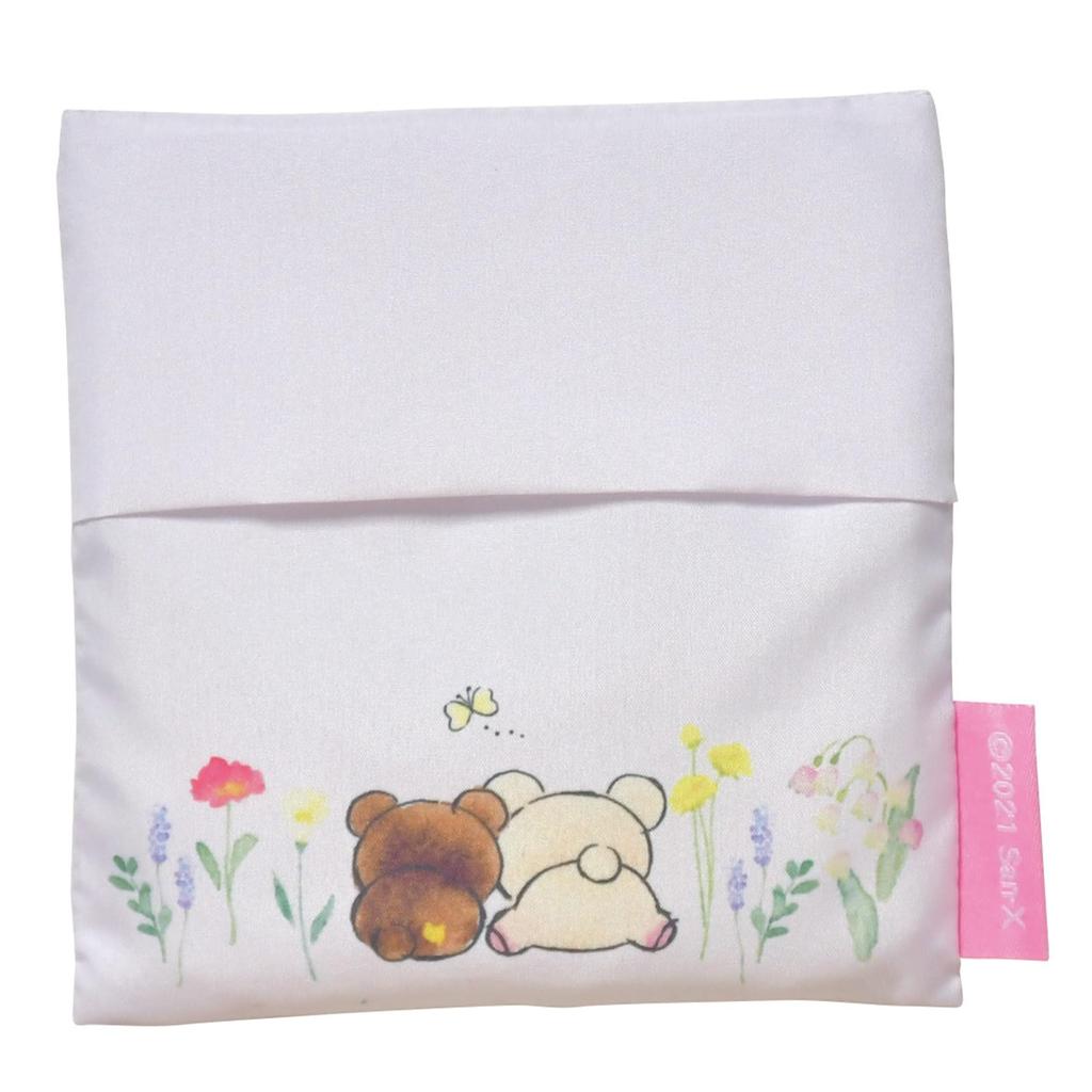 Marushin Eco Rilakkuma and Seek in a Flower Cute Made with Recycled 6505001600 Bag, "Hide Field" Merchandise, Polyester,