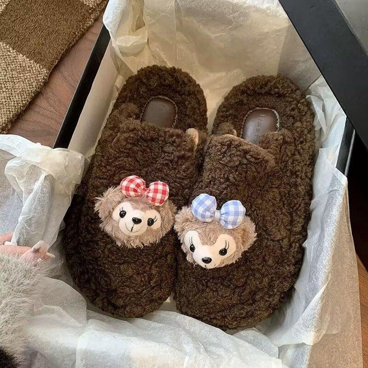 

Warm and thickened high-end fairy wind fluffy shoes, women wear 2024 new bow cotton shoes tide 40