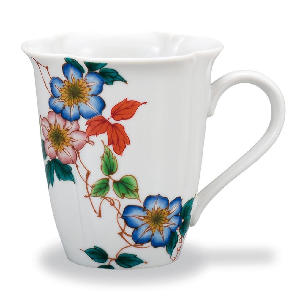 Kutani Ware Iwataya "Japan's Beautiful Four Seasons" Mug, Iron Wire (July) AP7-0804