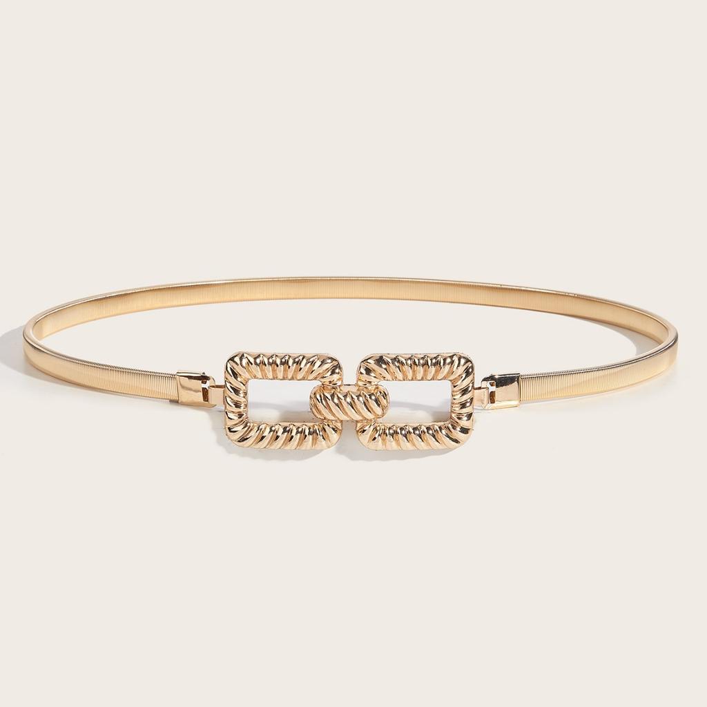 Metal Spring Belt Women'S Dress Shirt Sweater Elastic Elastic Waist Chain Waist Seal