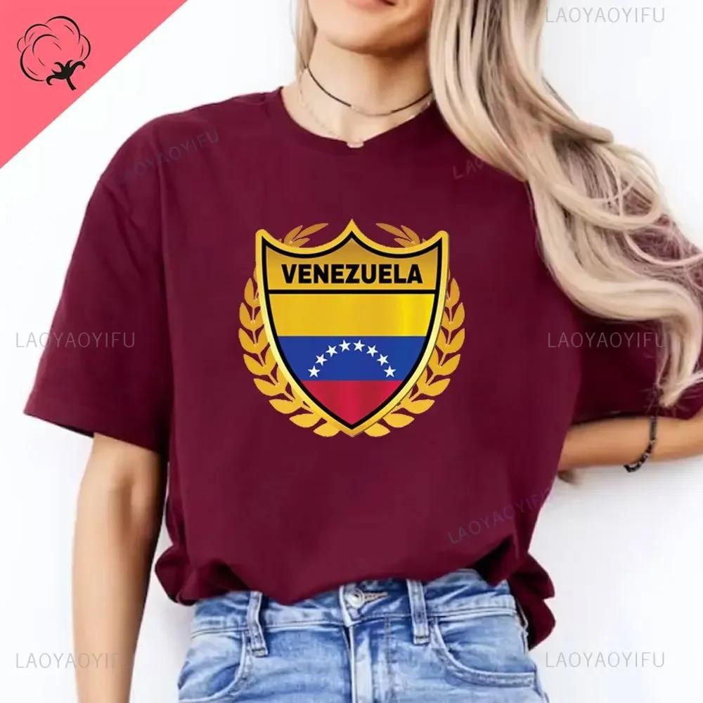 Venezuela Women T-Shirt Proud Venezuelan Venezuela Flag Unisex Streetwear High Quality Crew Neck Tshirt Short Sleeve Tops