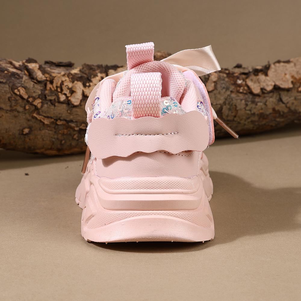 Children Shoes New Spring Toddler Girls Sport Shoes Bling Bling Soft Sole Breathable Outdoor Tennis Fashion Kids Sneakers