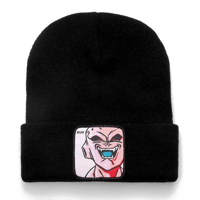 Čepice MAJIN BUU Čepice z vysoce kvalitní bavlny Ležérní čepice pro unisex ženy Teplá pletená zimní čepice Módní pevná unisex čepice