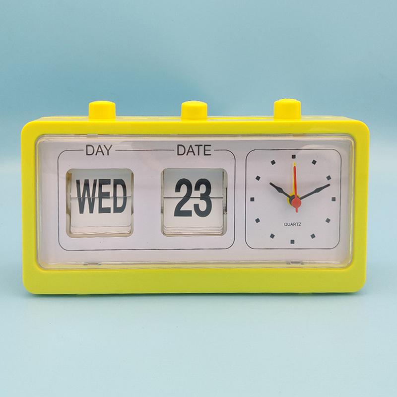 Vintage Fashion Flip Clock Digtal Flip Day Date Time Display Clock