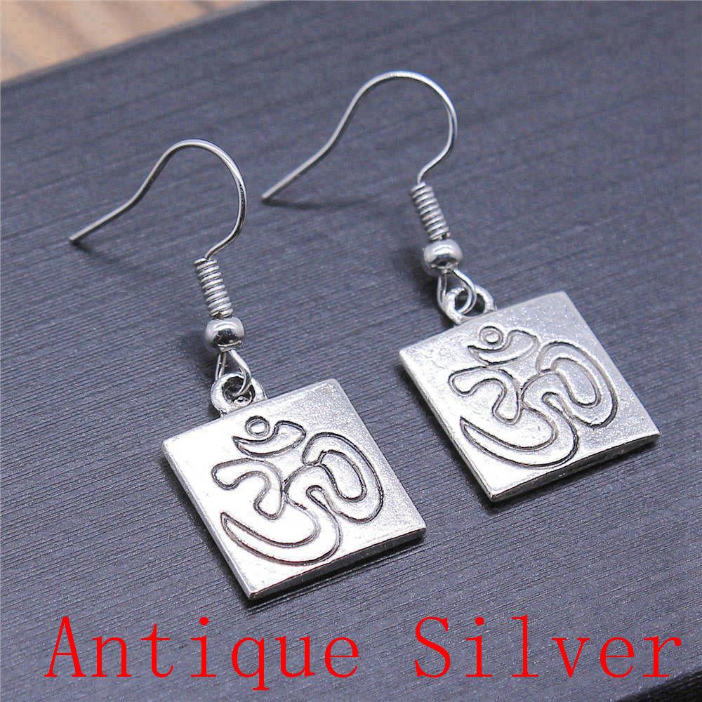 Boucles d'oreilles Symbole Om Yoga Vintage Boucles d'oreilles Mode Pour Femmes Apprêts de Fabrication de Bijoux DIY