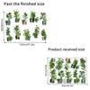 Self-Adhesive Plant Bonsai Wall Stickers Large Size Wall Mural Green Plants Wallpaper  Living Room
