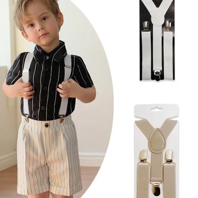 Hosenträger für Kinder, Kinder-Shorts, Rückengurt, 3 Clips, verstellbare elastische Träger, Jungen-Hosen, Hosenträger, Mädchen, Hochzeit, Party, Kleid