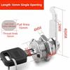 Practical Single Open Cabinet Lock Silver Metal Cabinet Cam Lock Easy Replacement with 2 Keys Mailbox Lock Mailbox