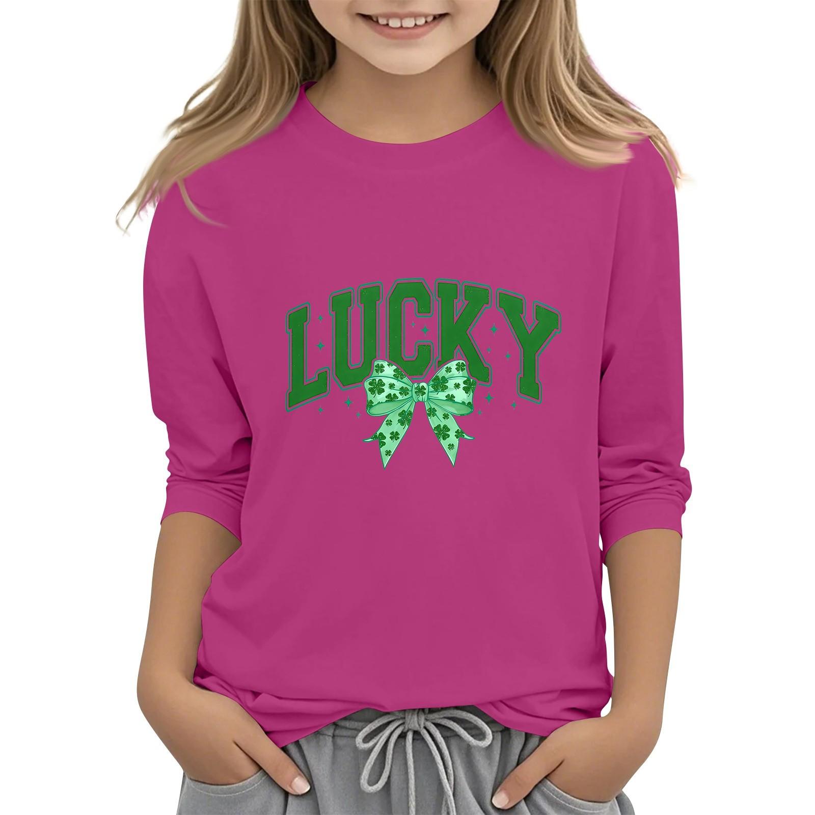 

Детская повседневная футболка с принтом в виде воротника с надписью «Св. Патрик» и рукавами длиной 7 минут 160