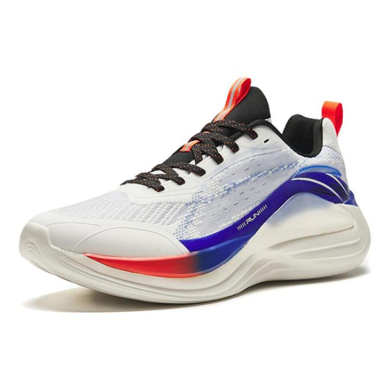 Anta Lingyun Wear resistant And Lightweight Low Top Running Shoes Men's White Blue Sneakers 912415532-2
