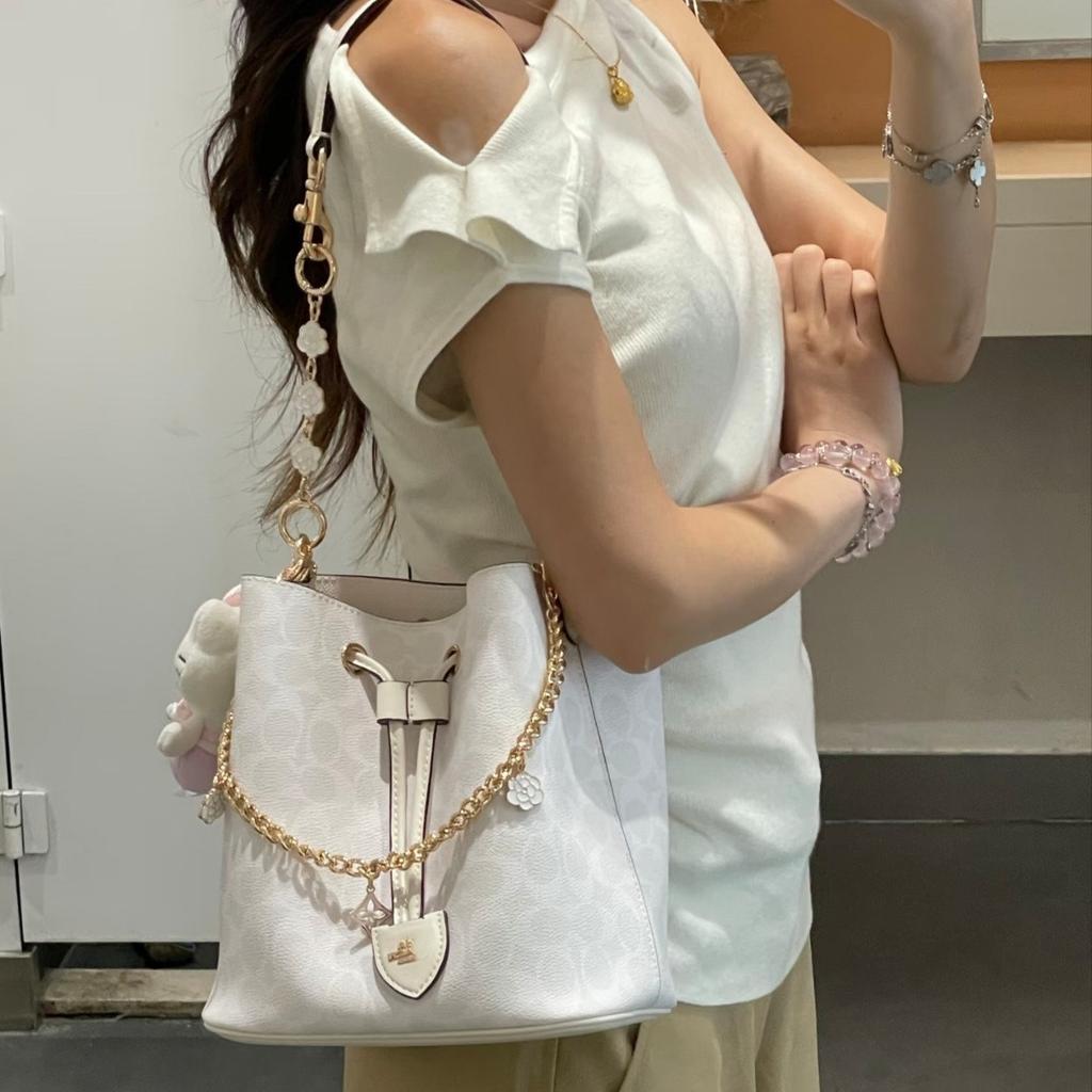 C Home Rowan Bucket Bag Casual Versatile Large Capacity Tote Bag 2025 New Drawstring Crossbody Shoulder Bag