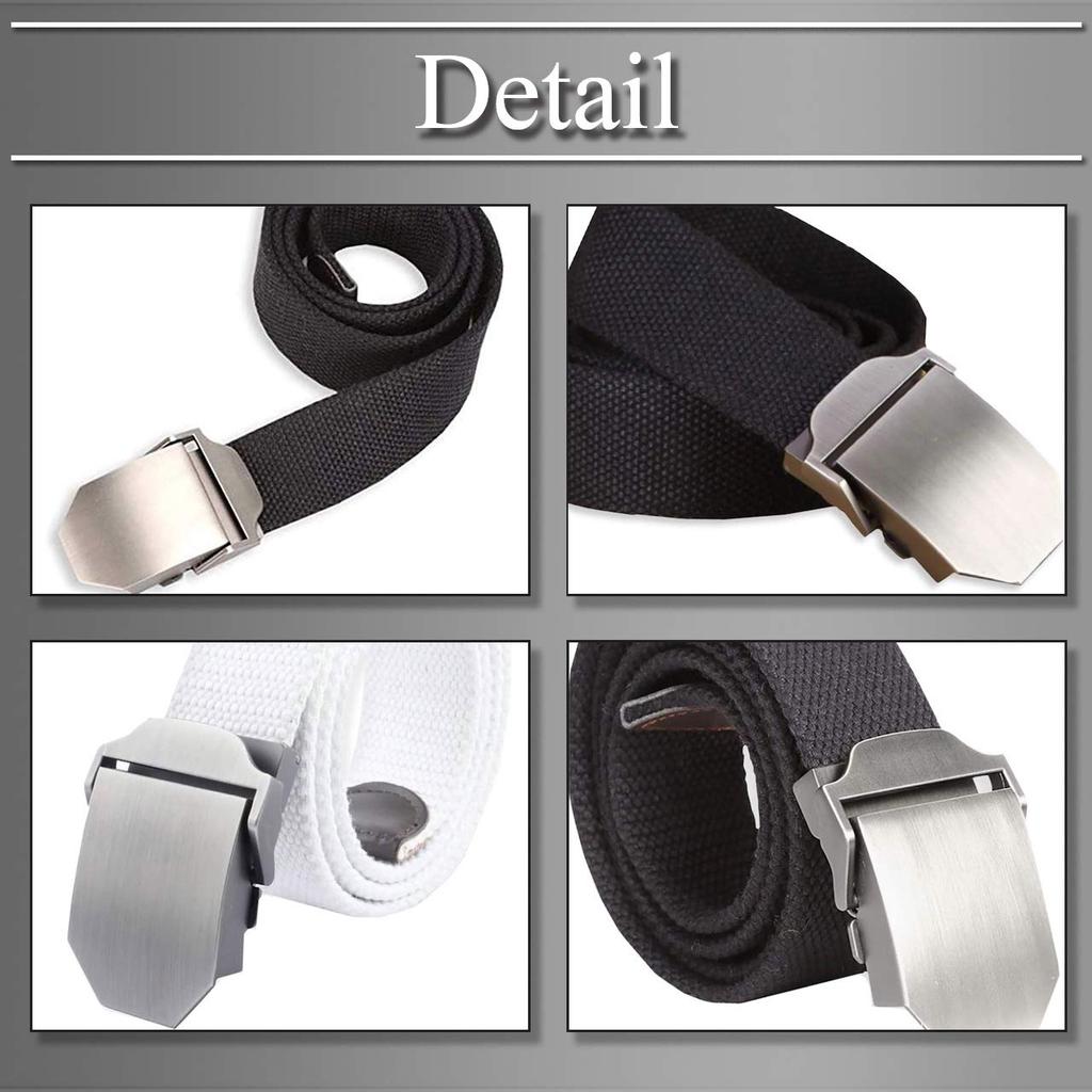 BUZZxSELECTION Men's Belt, Casual, Sporty, Military, Outdoor, One Size Fits All, LBT059 (02 Black)