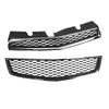 Bumper Upper Lower Grille Set Chrome Frame Sporty Bumper Radiator Grille Replacement for Chevy