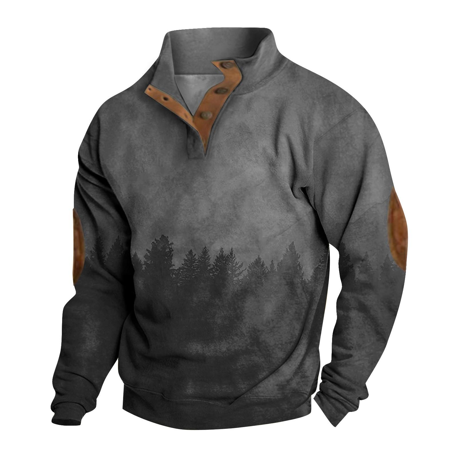 

Весенне-осенняя мужская толстовка с воротником-стойкой на открытом воздухе, повседневные свитера, топы S