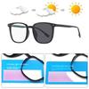 Photochromic Eye Glasses Replaceable Lens Simple Square Anti Blue Ray Eyeglasses Specs Transitional Computer Eye protection Outdoor Shade Sunglasses