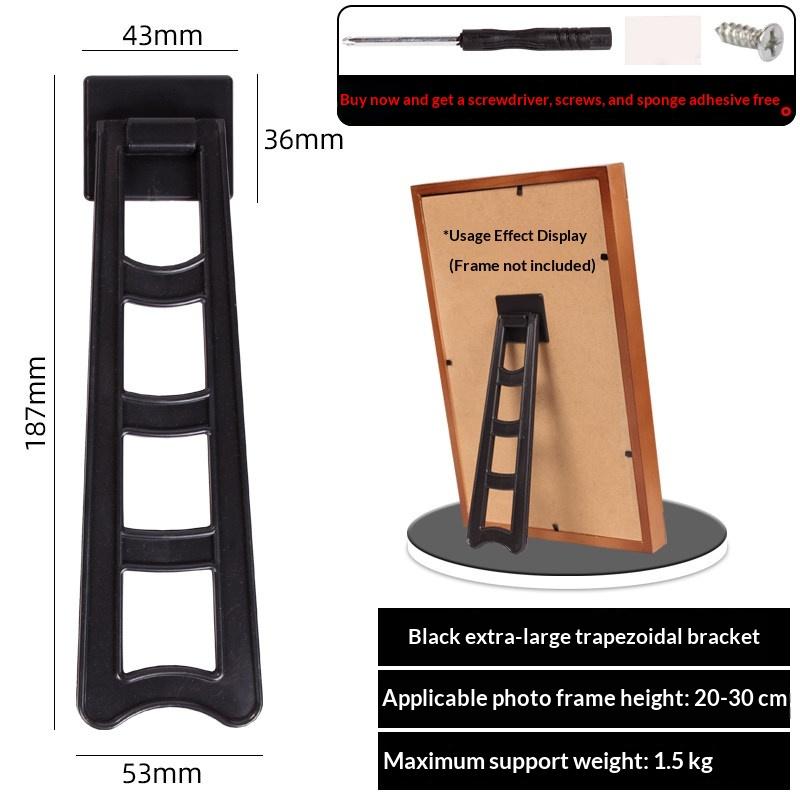 10Pcs Photo Frame Stand Adjustable Angle Adhesive Backing Photo Display Stand Bracket Back Leg Foot For Photo Photography A S чёрный