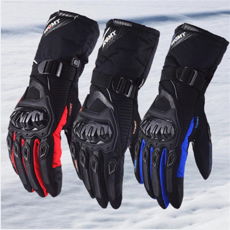 Cycling Gloves Can Touch Screen Waterproof and Warm Thickened Long Windshield Knight Equipment Windproof and Cold Proof