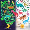 DECOWALL Dinosaur Wall Stickers Dinosaur Stickers for Wall Easy Application Glow-in-the-Dark - Luminous, Glow-in-the-Night Kids' Rooms, Boys'